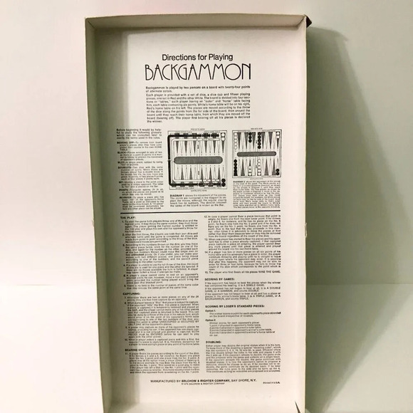 Vtg 1975 Backgammon Board Game S and R Games Selchow Righter Complete - Picture 6 of 15